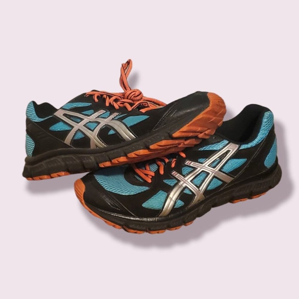 Asics Womens Gel Scram Shoes Sneakers Size 10 Blue Black T2J6Q Athletic Running